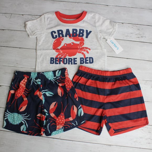 Carter's Boy Shortie Crabby Pajama Set Size 2T - Picture 1 of 5